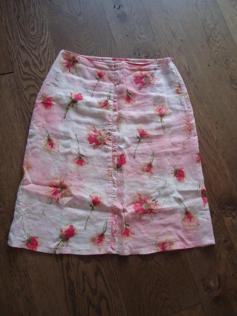 Roze linnen Josephine & Co gebloemd rokje maat 40, Kleding | Dames, Rokken, Maat 38/40 (M), Josephine & Co, Ophalen of Verzenden
