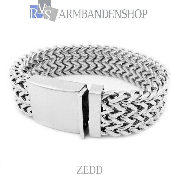 Rvs dames armband " Zedd " 22 cm lang sierlijk sieraad, Sieraden, Tassen en Uiterlijk, Armbanden, Nieuw, Staal, Zilver, Verzenden