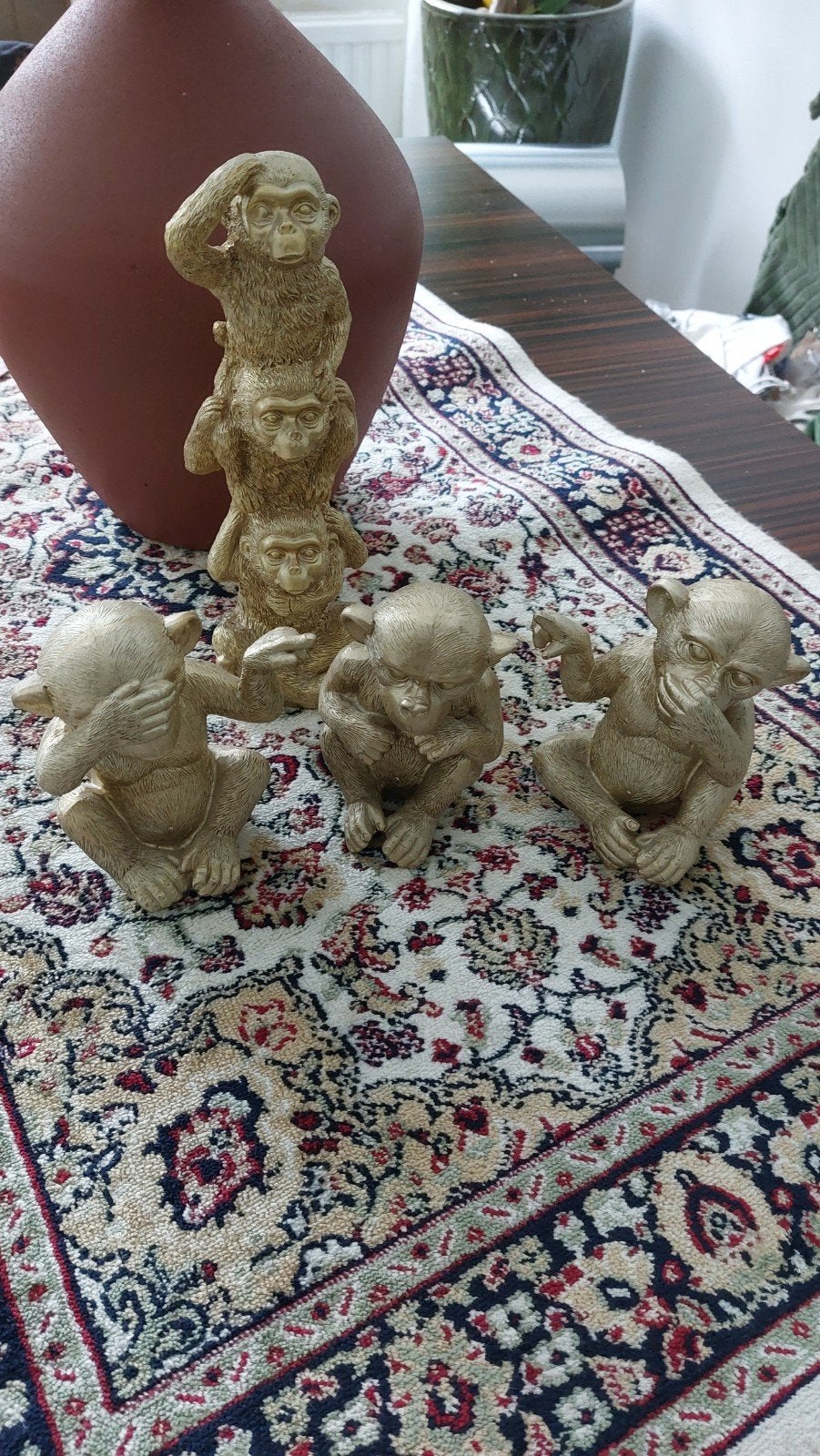Gouden aapjes decoratie set, Ophalen of Verzenden, Gebruikt