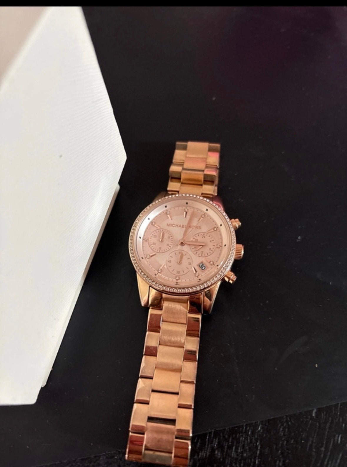 Michael Kors horloge MK6357 rosé goud, Staal, Gebruikt, Staal, Polshorloge