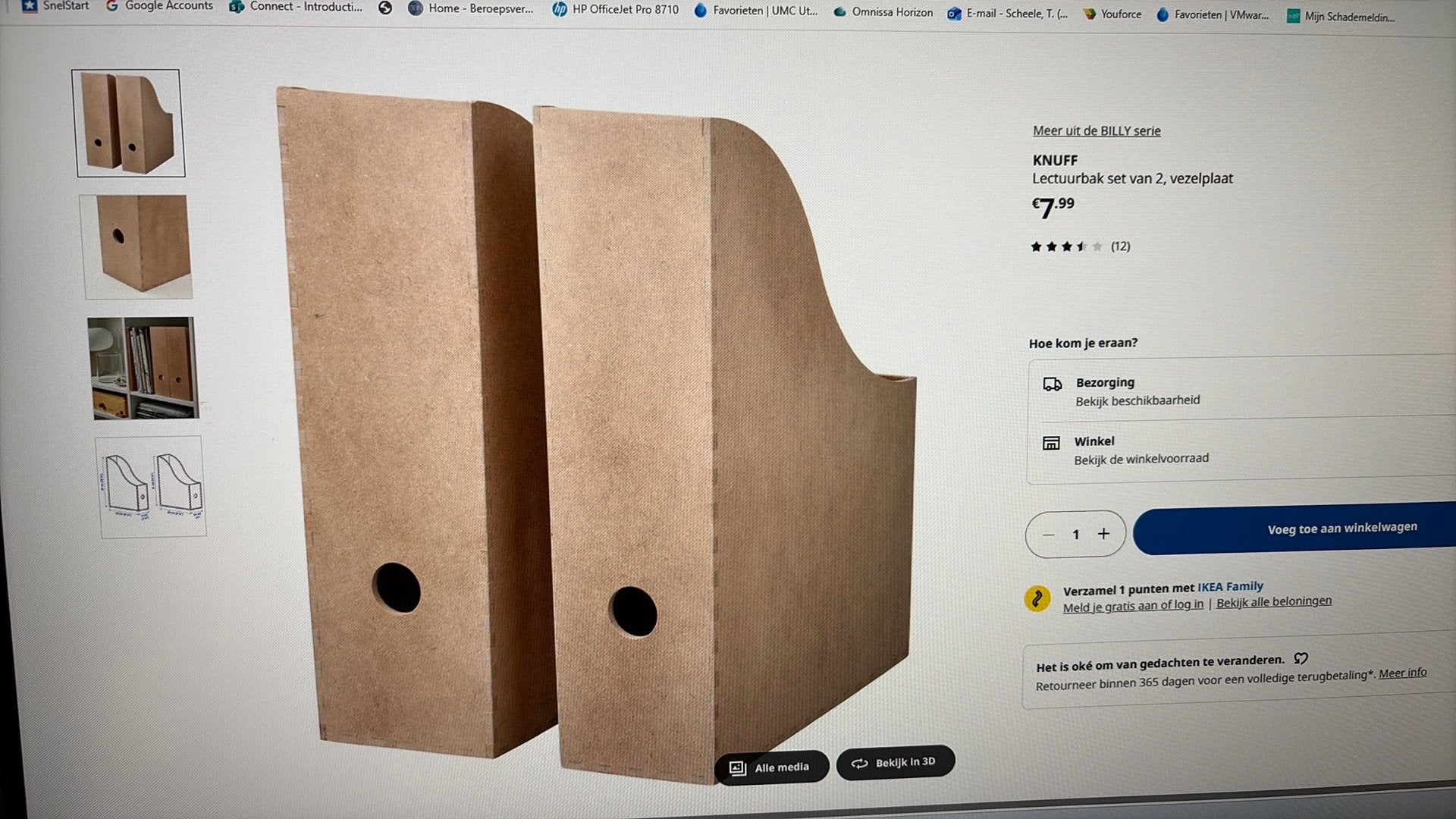 Ikea Knuff lectuur bakken, Diversen, Ophalen, Zo goed als nieuw