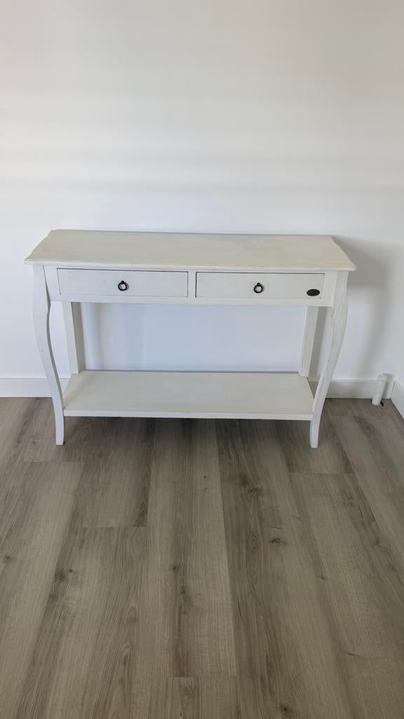 Sidetable wit! Riverdale, Ophalen, Gebruikt, 25 tot 50 cm, Rechthoekig