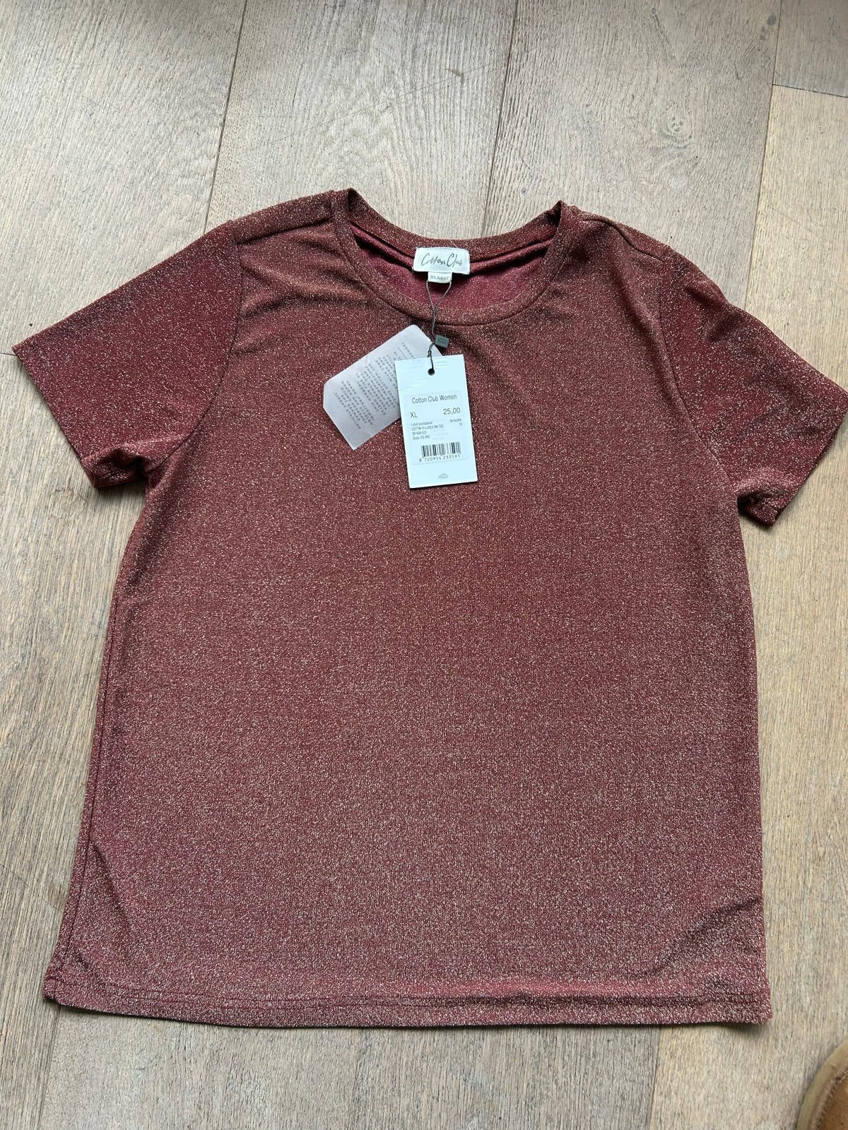 Cotton Club shirt roze goud met glitters, nieuw, XL, Ophalen of Verzenden, Nieuw, Maat 46/48 (XL) of groter, Roze