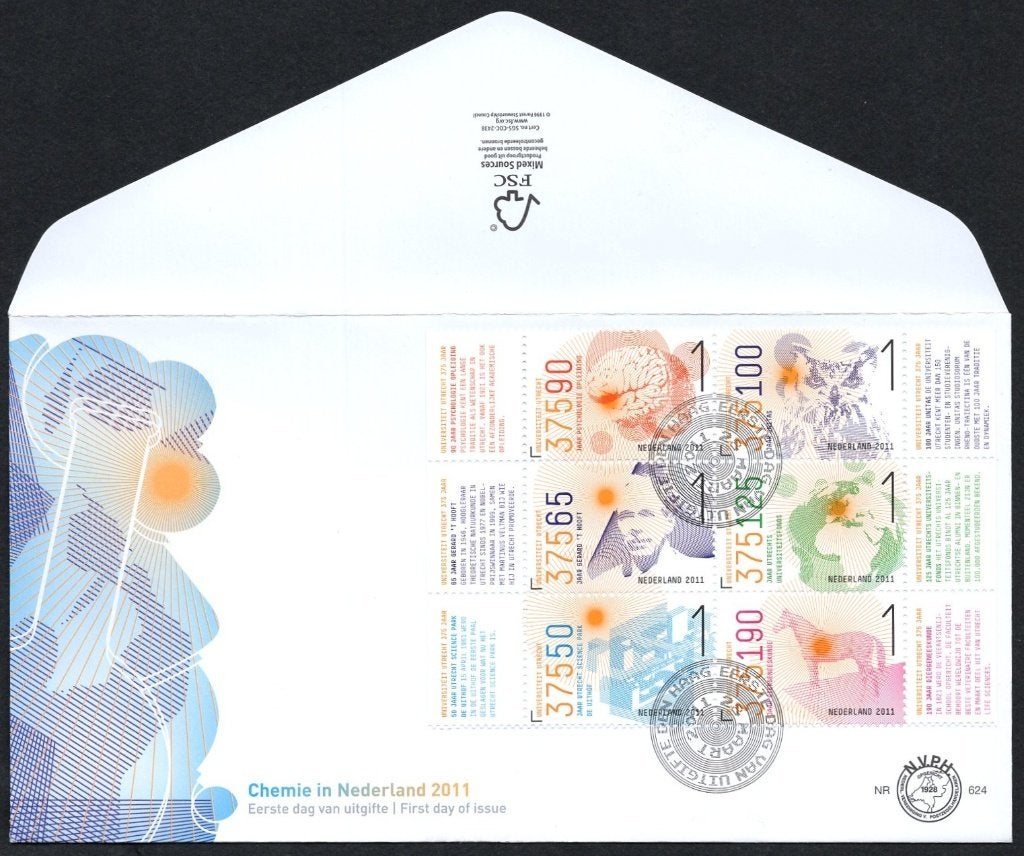 E624 - universiteit van Utrecht - twee enveloppen, Verzenden, Onbeschreven, Nederland