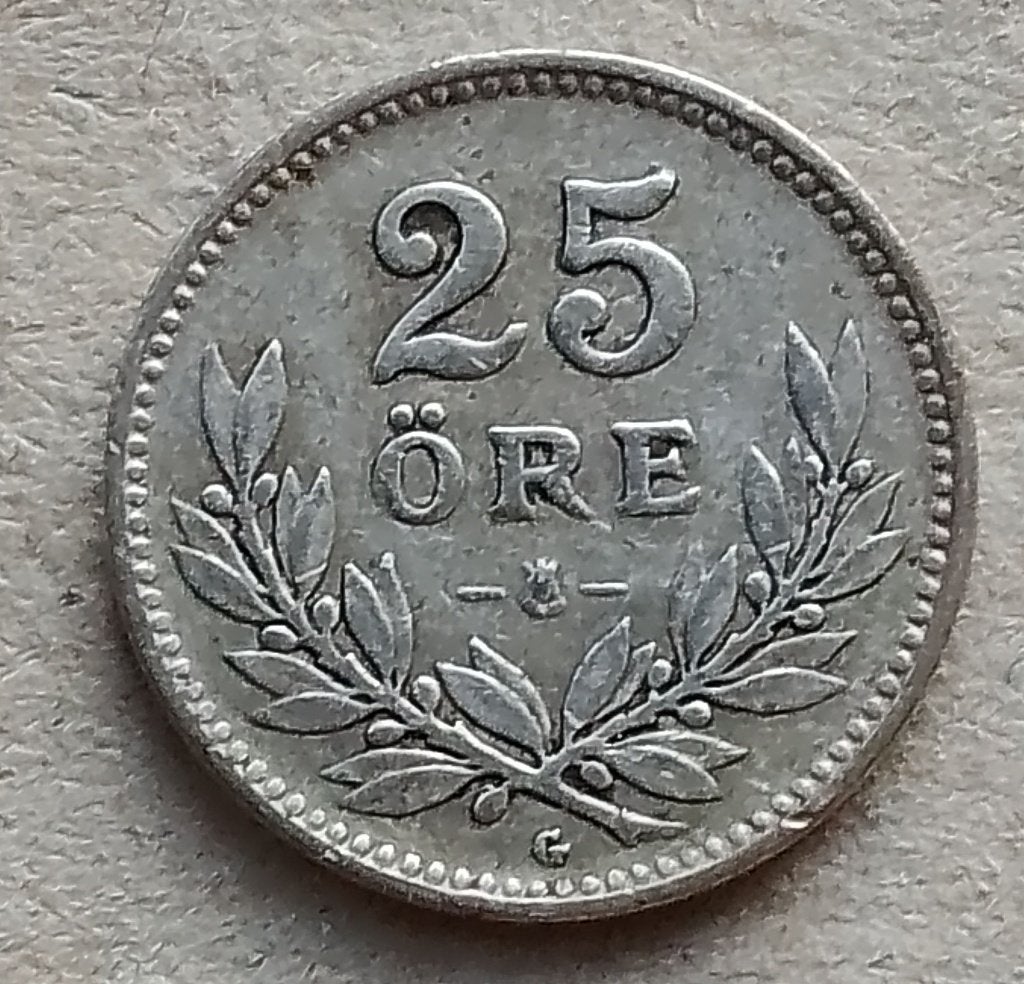 Zweden, 25 öre 1937, Ophalen of Verzenden, Overige landen, Losse munt, Zilver