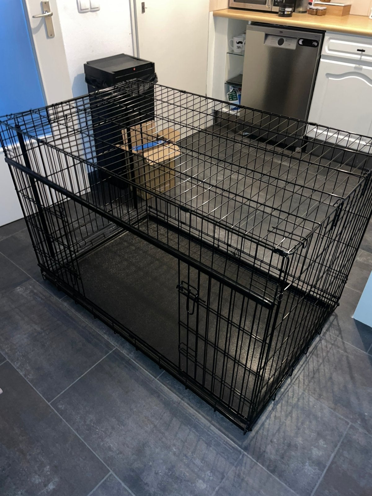 Hondenbench 122x76x84, Dieren en Toebehoren, Hondenhokken, Ophalen, Zo goed als nieuw, Minder dan 75 cm, Minder dan 65 cm