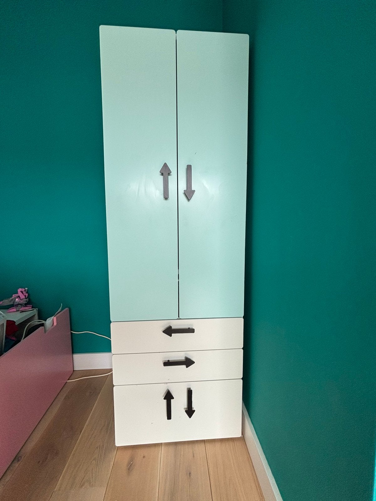 Ikea smastad /platsa kinderkleding kast blauw wit, Minder dan 75 cm, 50 tot 70 cm, 105 cm of meer, Ophalen of Verzenden