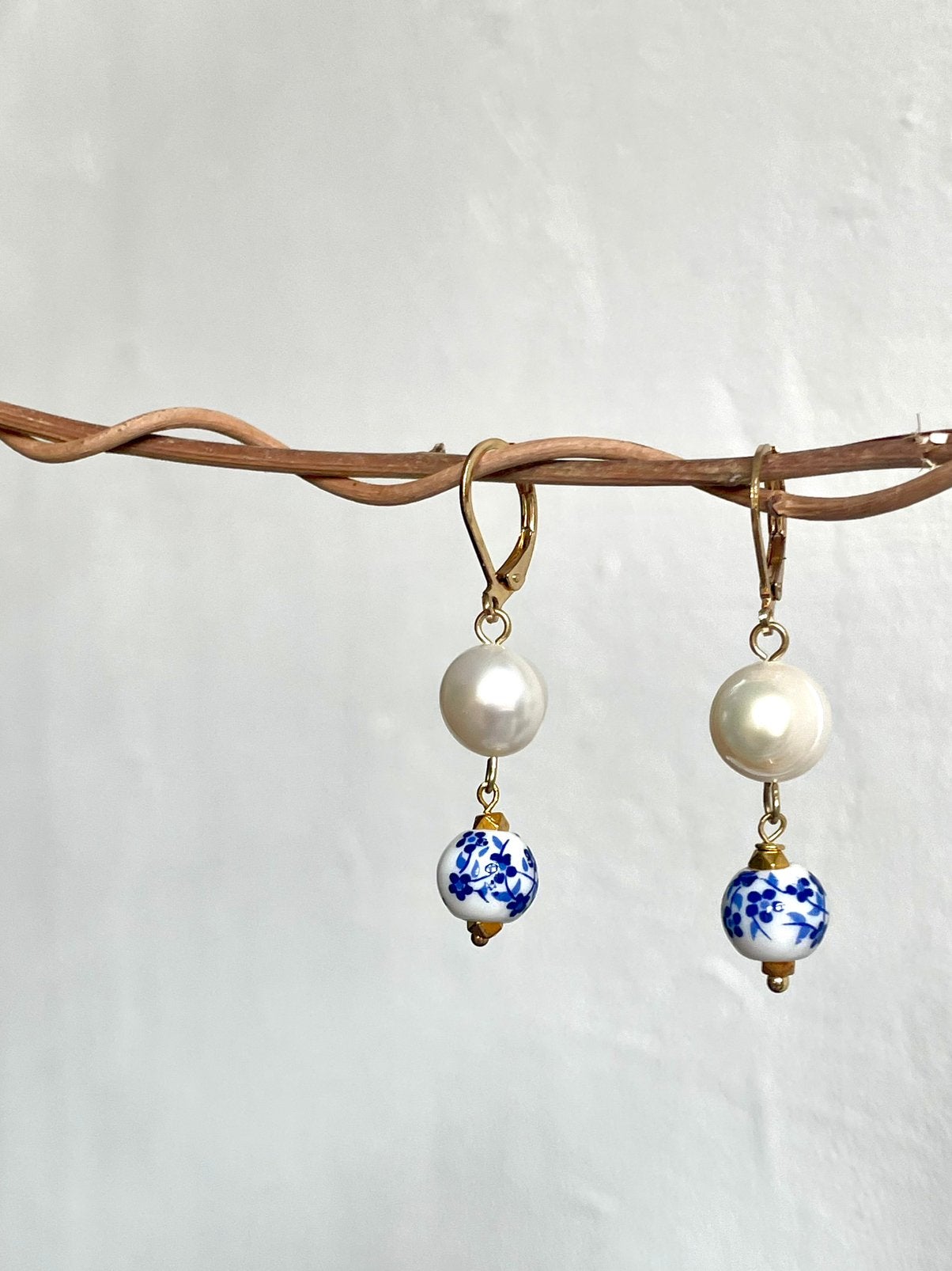Delfsblauw oorbellen, Sieraden, Tassen en Uiterlijk, Oorbellen, Hangers, Blauw, Nieuw, Ophalen of Verzenden