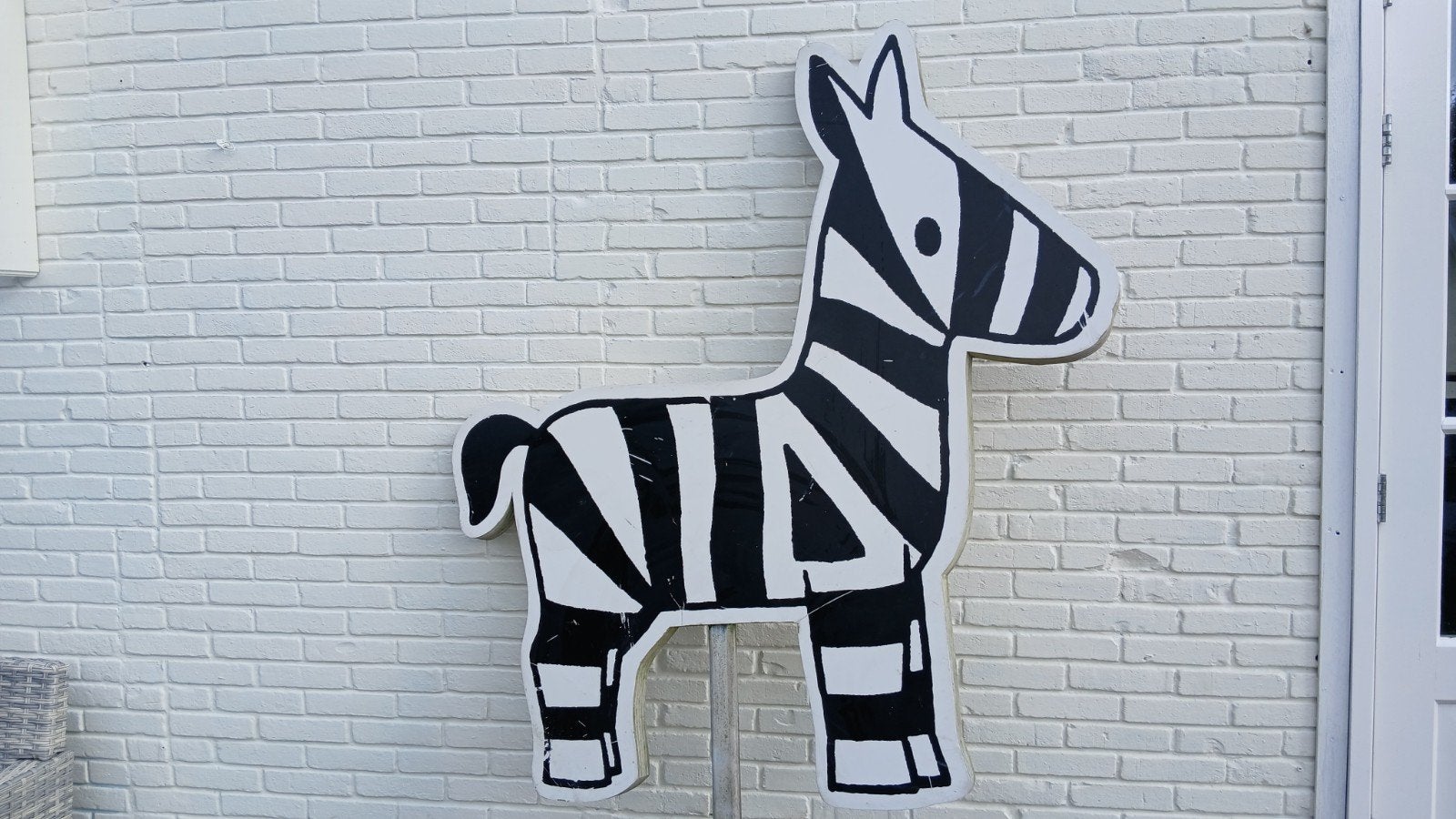 Dick Bruna Nijntje decoratie-/ strandpaalbord - Zebra - Vint, Ophalen, Gebruikt