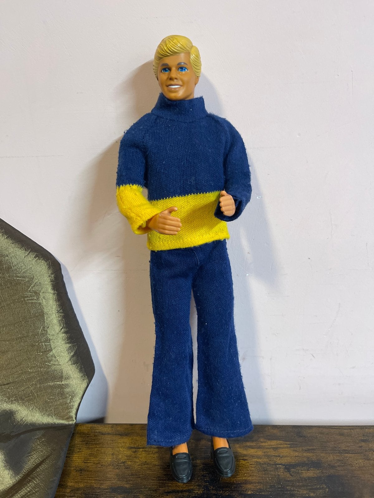 Vintage Ken pop Mattel 1968 in gebreide outfit, Ophalen of Verzenden, Gebruikt, Pop