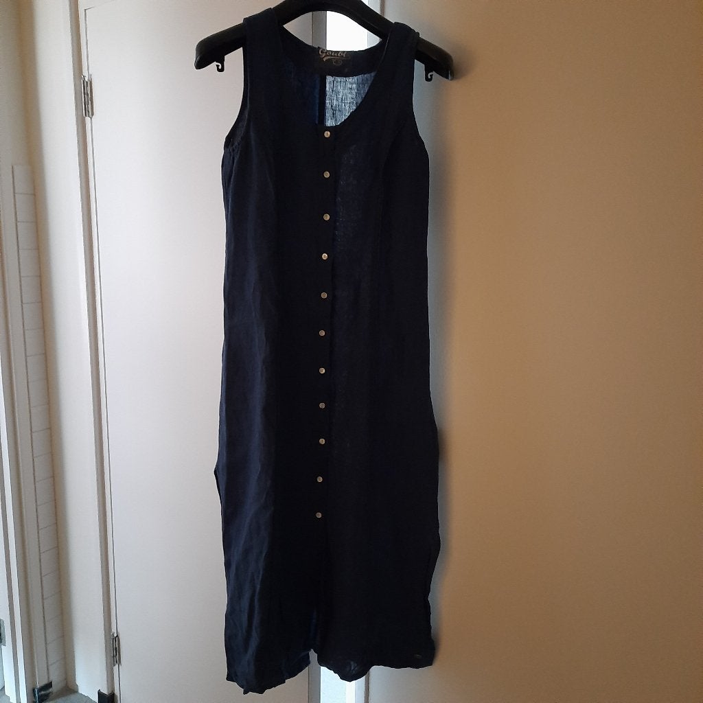 Superfijne, 100% linnen jurk. Kwaliteit. Blauw., Maat 38/40 (M), Blauw, Ophalen of Verzenden, Gedragen