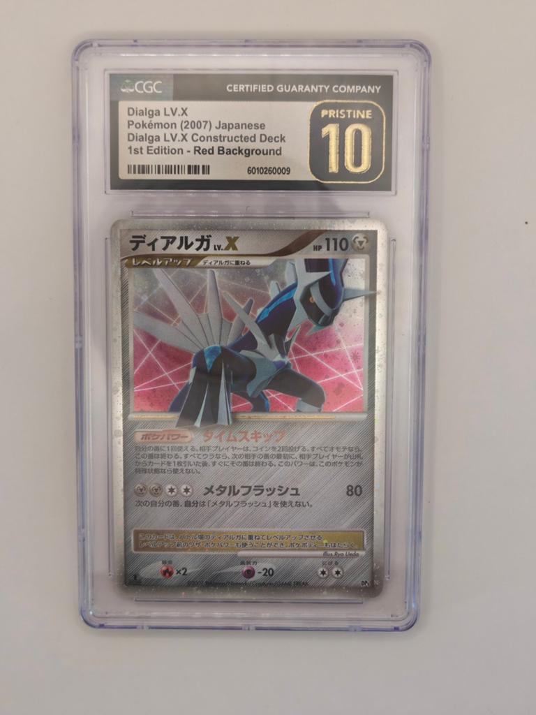 Dialga LV.X Pokémon Kaart (2007) Japans CGC Pristine 10, Ophalen of Verzenden, Nieuw, Losse kaart
