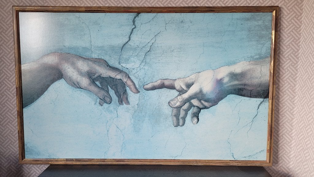 Creazione di Adamo, Antiek en Kunst, Kunst | Schilderijen | Modern, Ophalen, Figuren, Hout, Overige technieken