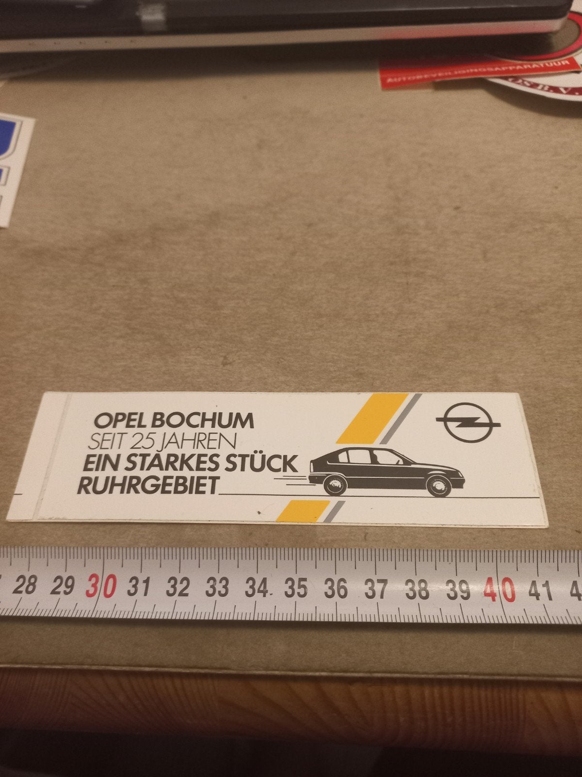 Vintage Opel Bochum sticker - 25 jaar Ruhrgebied, Ophalen of Verzenden