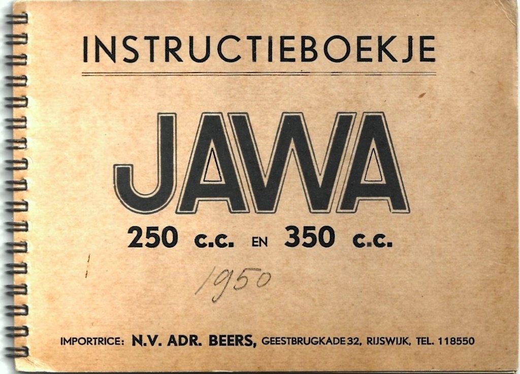 Jawa 250 Jawa 350 instructieboek 1950 (1584z), Verzenden, Overige merken