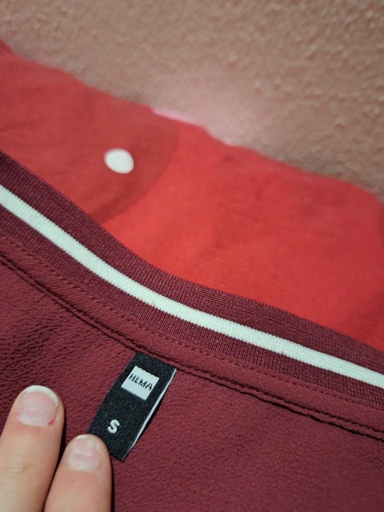 Wijnrood shirt maat S, Maat 38/40 (M), Ophalen of Verzenden, Korte mouw, Gedragen