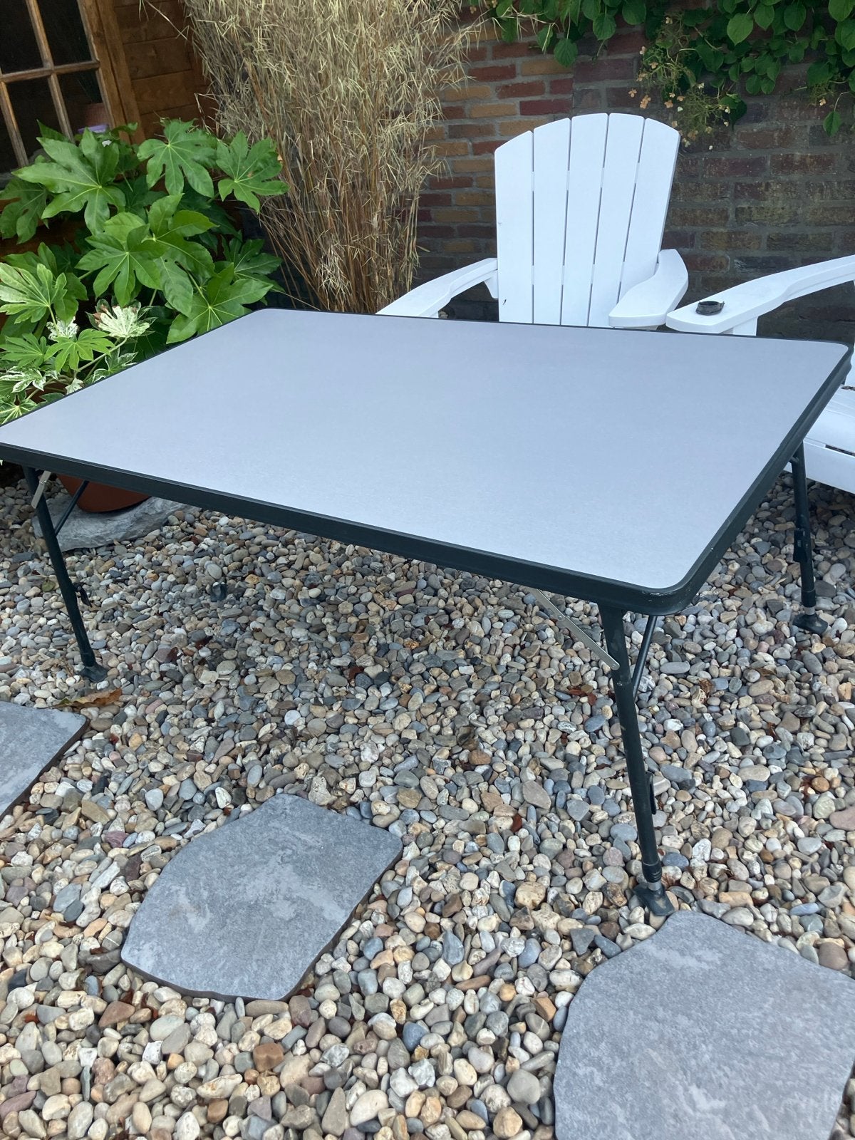 Crespo Campingtafel 150x90 cm - In Hoogte Verstelbaar, Ophalen, Gebruikt, Campingtafel