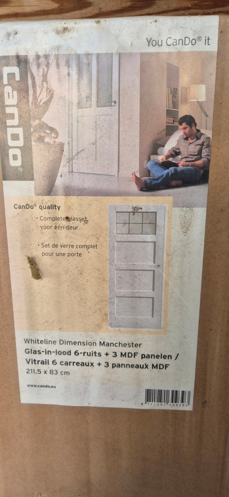 CanDo Whiteline Dimension Manchester Glas-in-lood ramen, Doe-het-zelf en Verbouw, Deuren en Horren, 80 tot 100 cm, 215 cm of meer