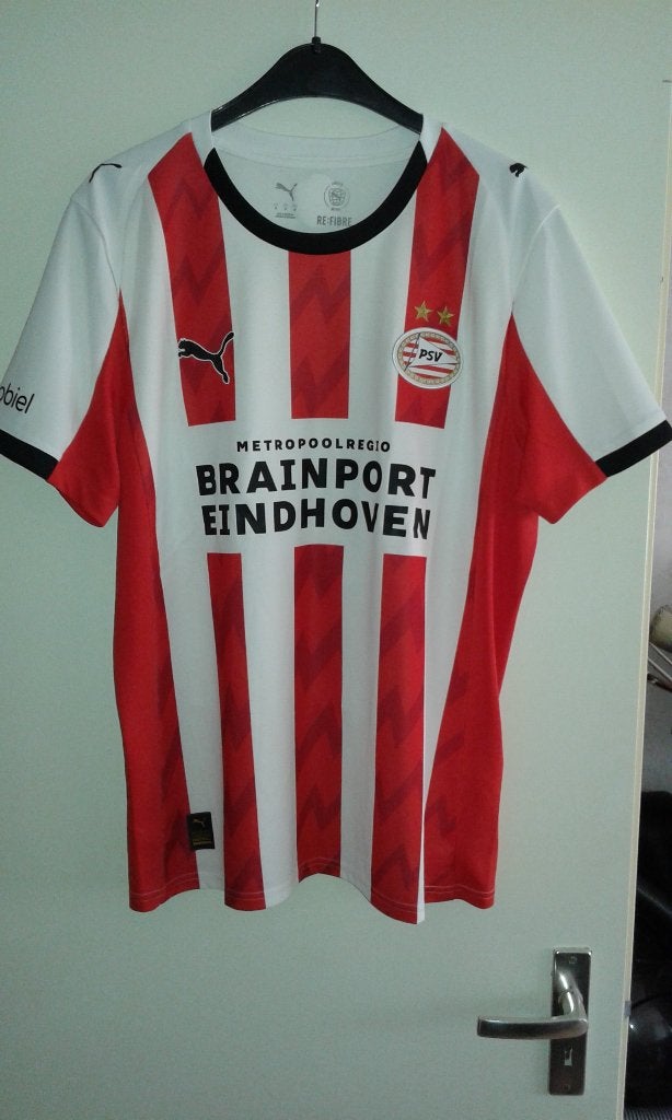 PSV thuisshirt 2025-2026 maat M Lang nr 10, Verzamelen, Sportartikelen en Voetbal, Ophalen of Verzenden, Nieuw, PSV, Shirt