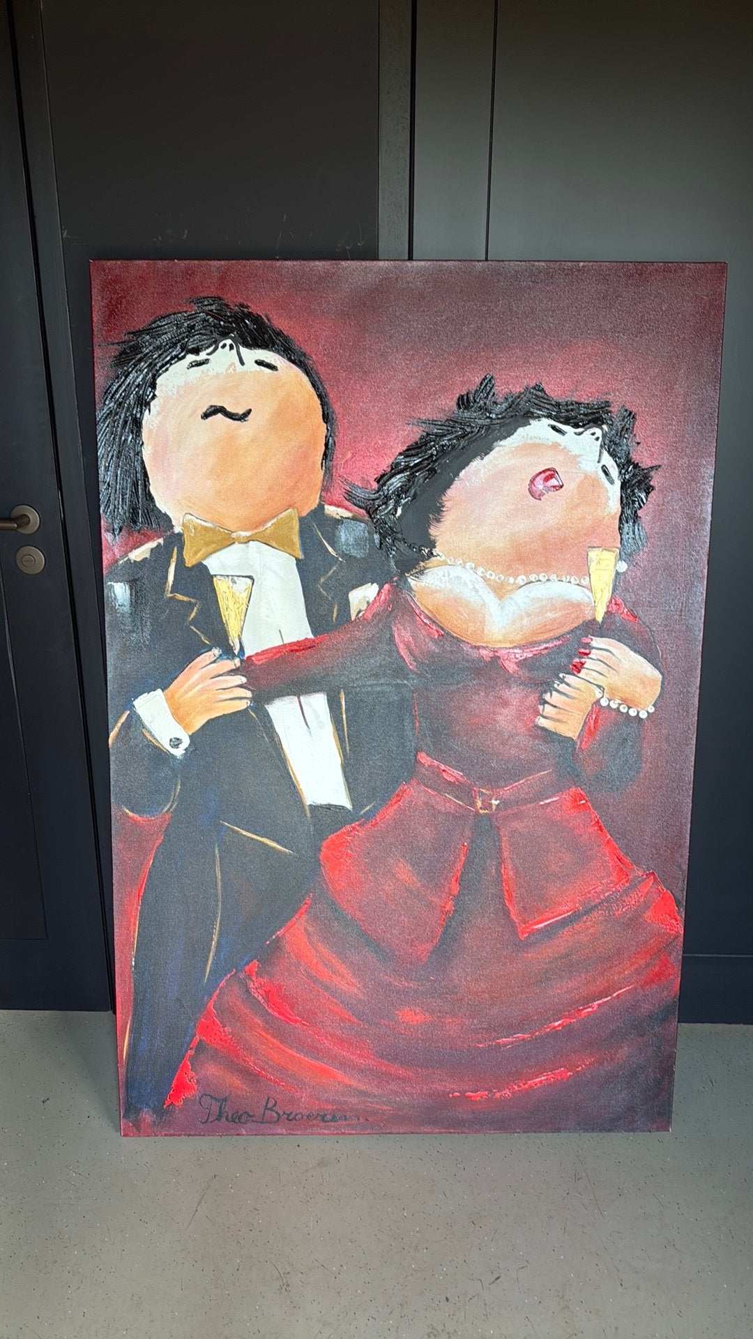 Schilderij Theo Broeren “Dikke Dames”, Ophalen