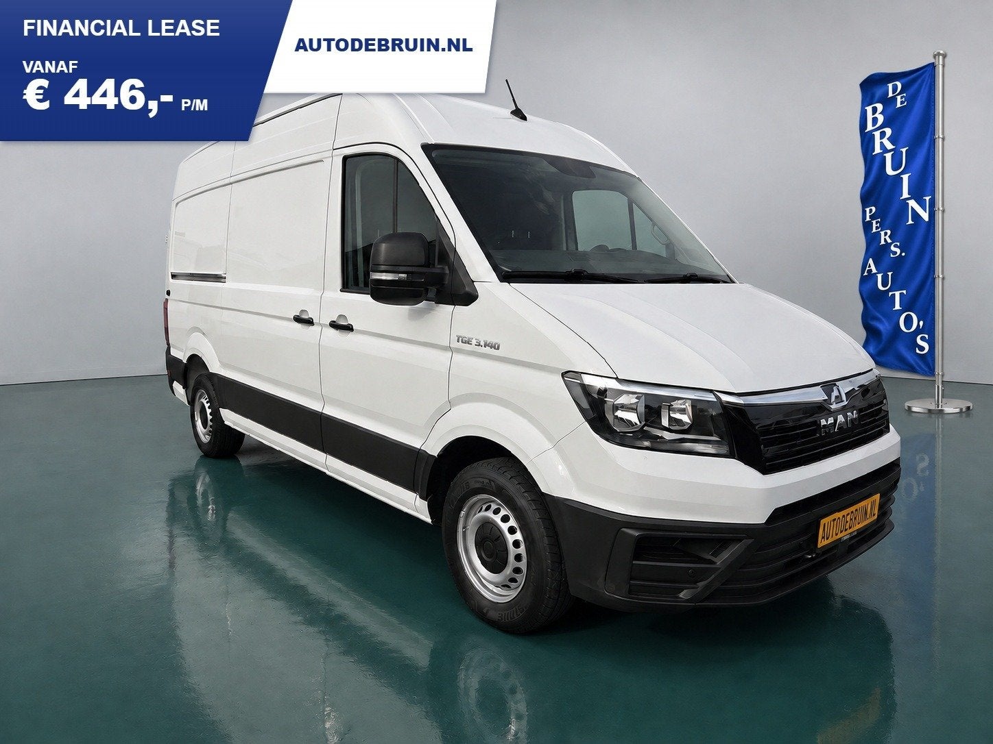 MAN TGE 140Pk L3 H3 HD Automaat Airco Cruise Camera, Auto's, Stof, Gebruikt, 4 cilinders, Wit