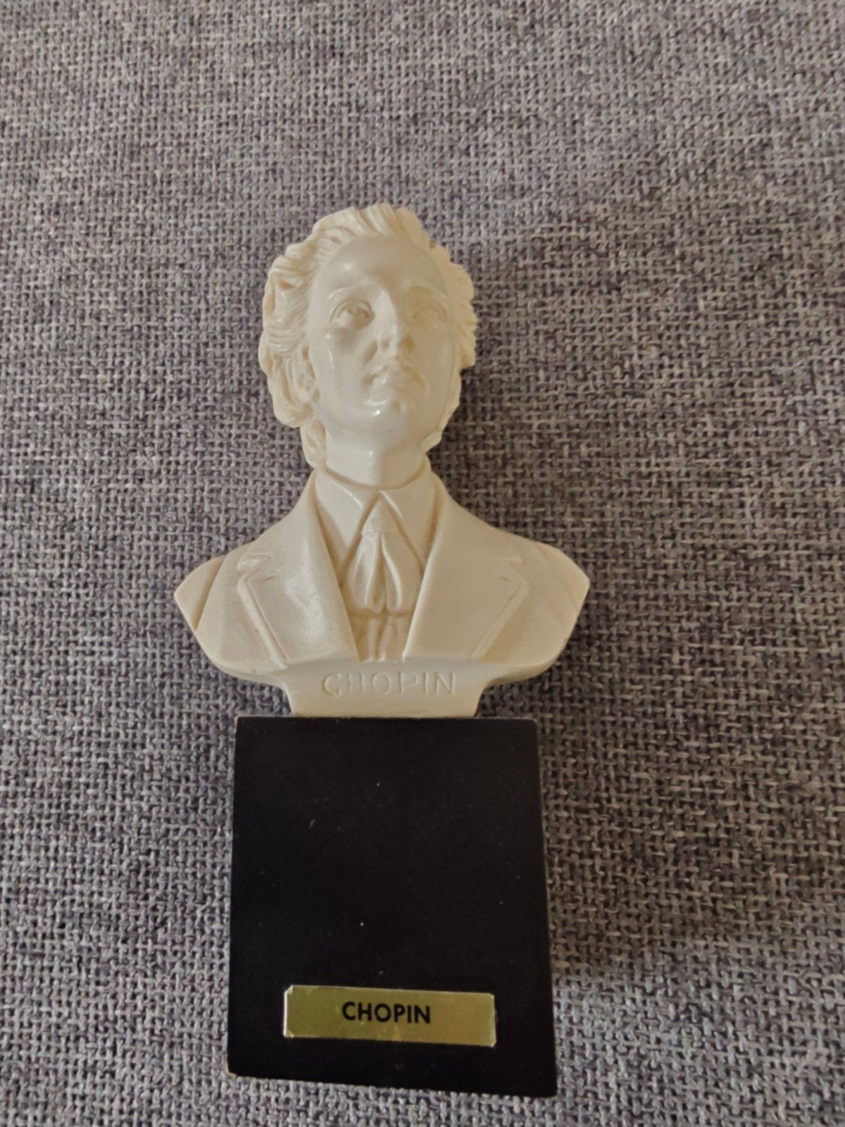 Chopin Buste op Sokkel - Klassiek Muziekbeeldje, Minder dan 20 cm, Gips, Buste, Ophalen of Verzenden