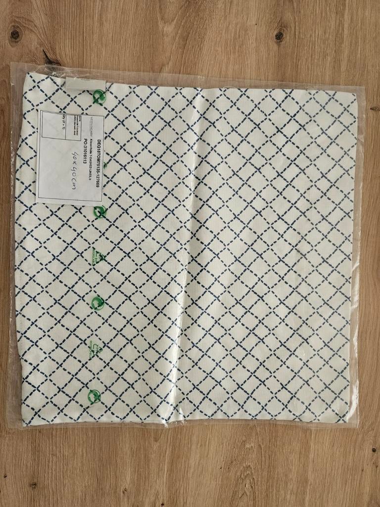 Kussenhoes T-Dashed Lines 40x40cm - Nieuw, Ophalen of Verzenden, Nieuw, Blauw, Vierkant