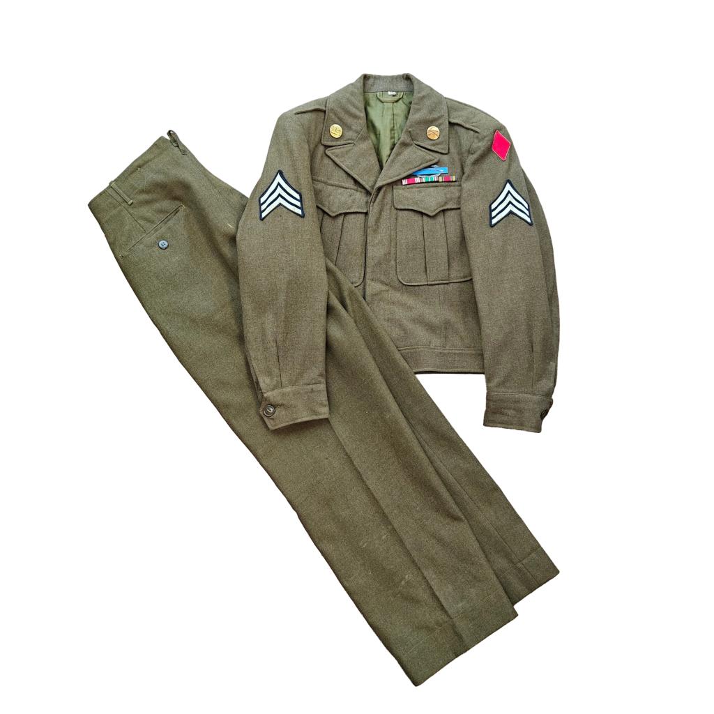 WWII/Occupation US 5th Infantry Division Uniform Set, Verzamelen, Ophalen of Verzenden, Amerika, Embleem of Badge