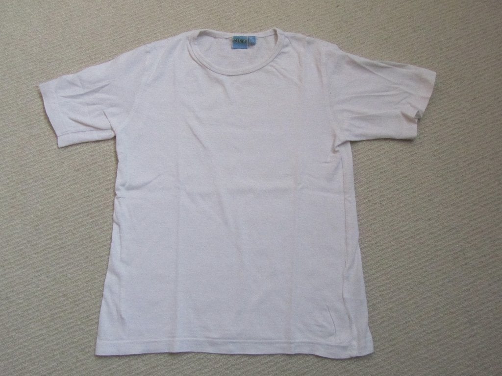 Wit shirt 122 - 128, Verzenden, Zo goed als nieuw, Jongen, Shirt of Longsleeve