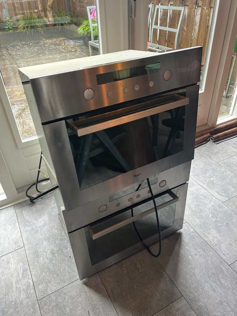 Whirlpool Inbouw Oven en magnetron en siemens kookplaat, Gebruikt, Oven met grill, Inbouw, Magnetronfunctie