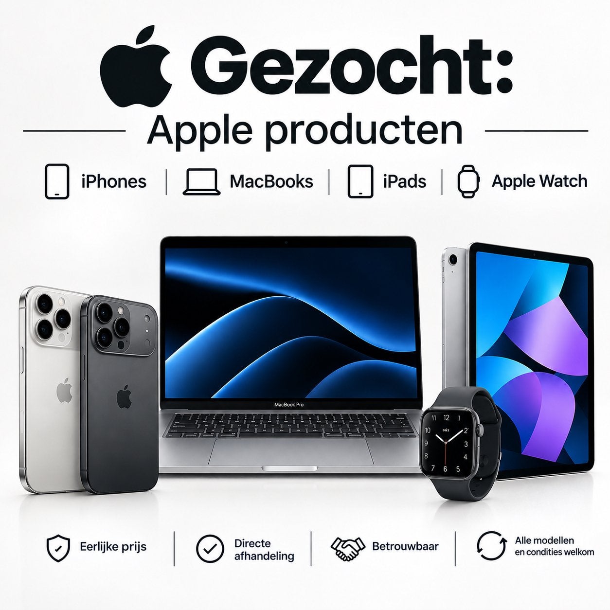 GEZOCHT: Apple iPhone 18 Pro / 18 Pro Max/ 17 / 17 Pro / Air, Telecommunicatie, Ophalen, Nieuw