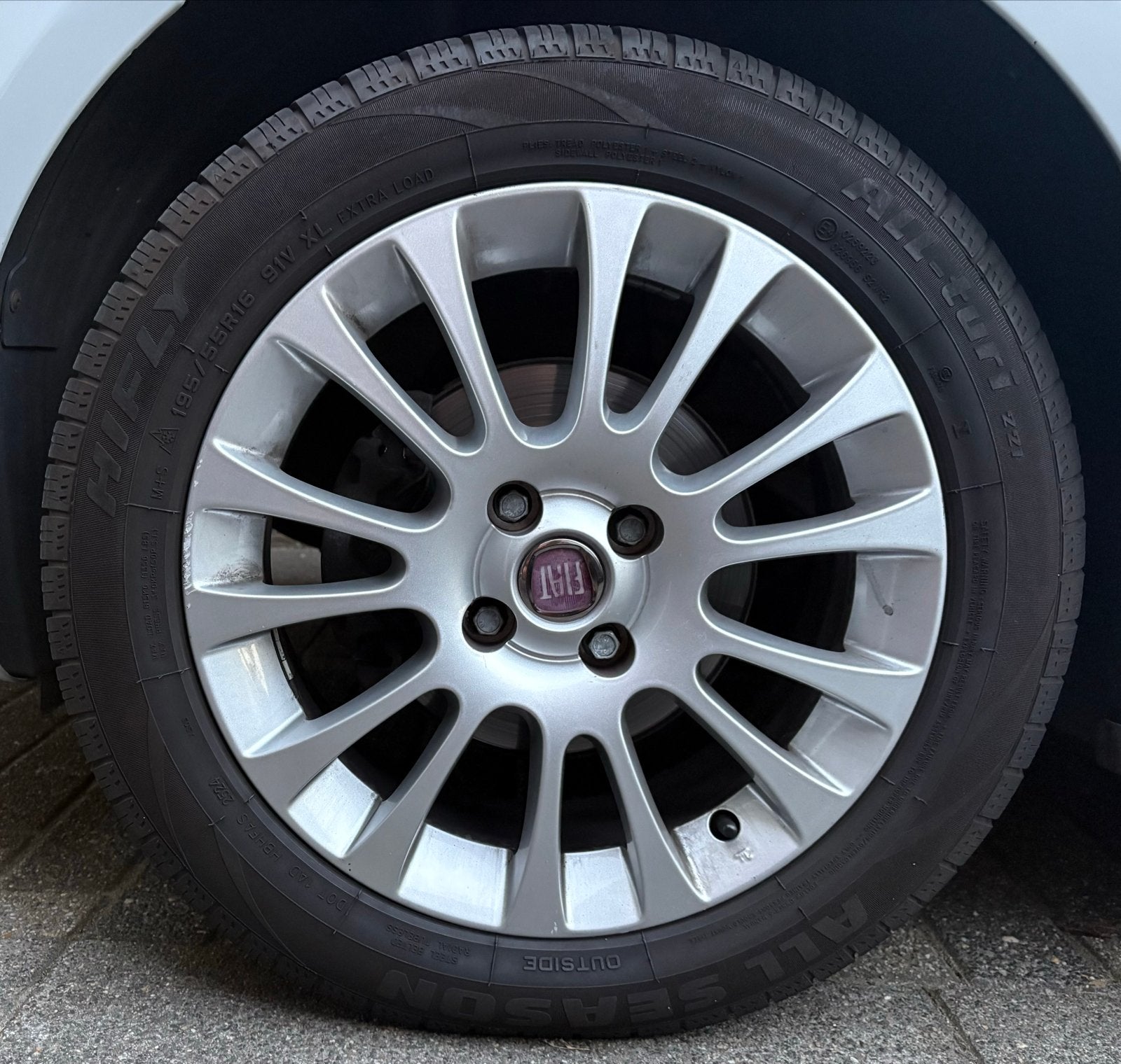 16 inch originele velgen set voor Fiat Punto EVO, Ophalen, Gebruikt, 16 inch, Banden en Velgen