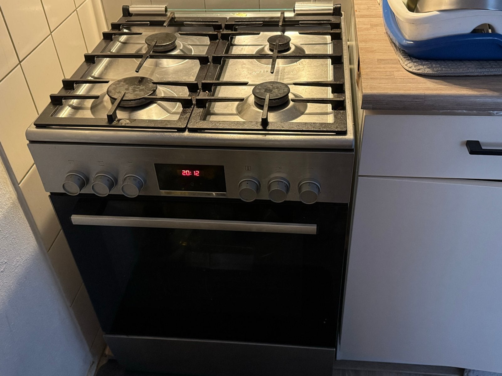 Vrijstaand Gasfornuis Bosch HXR390E50N, Ophalen, Gebruikt, Hete lucht, 60 cm of meer