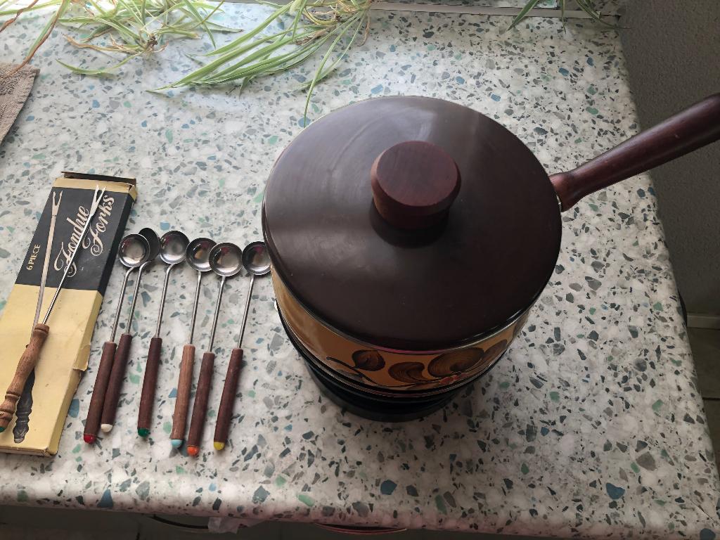 Complete fondue set, Ophalen of Verzenden, Zo goed als nieuw, Brander, Fondueset