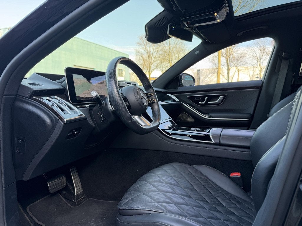 Mercedes-Benz S-klasse 580 4MATIC Lang AMG Line 4 wiel sturi, Auto's, Mercedes-Benz, Automaat, Gebruikt, Zwart, Bedrijf