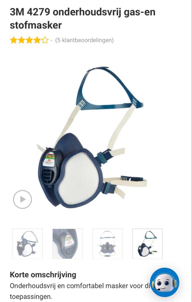 3m stofmasker nieuw in ongeopenee zak, Ophalen of Verzenden, Nieuw