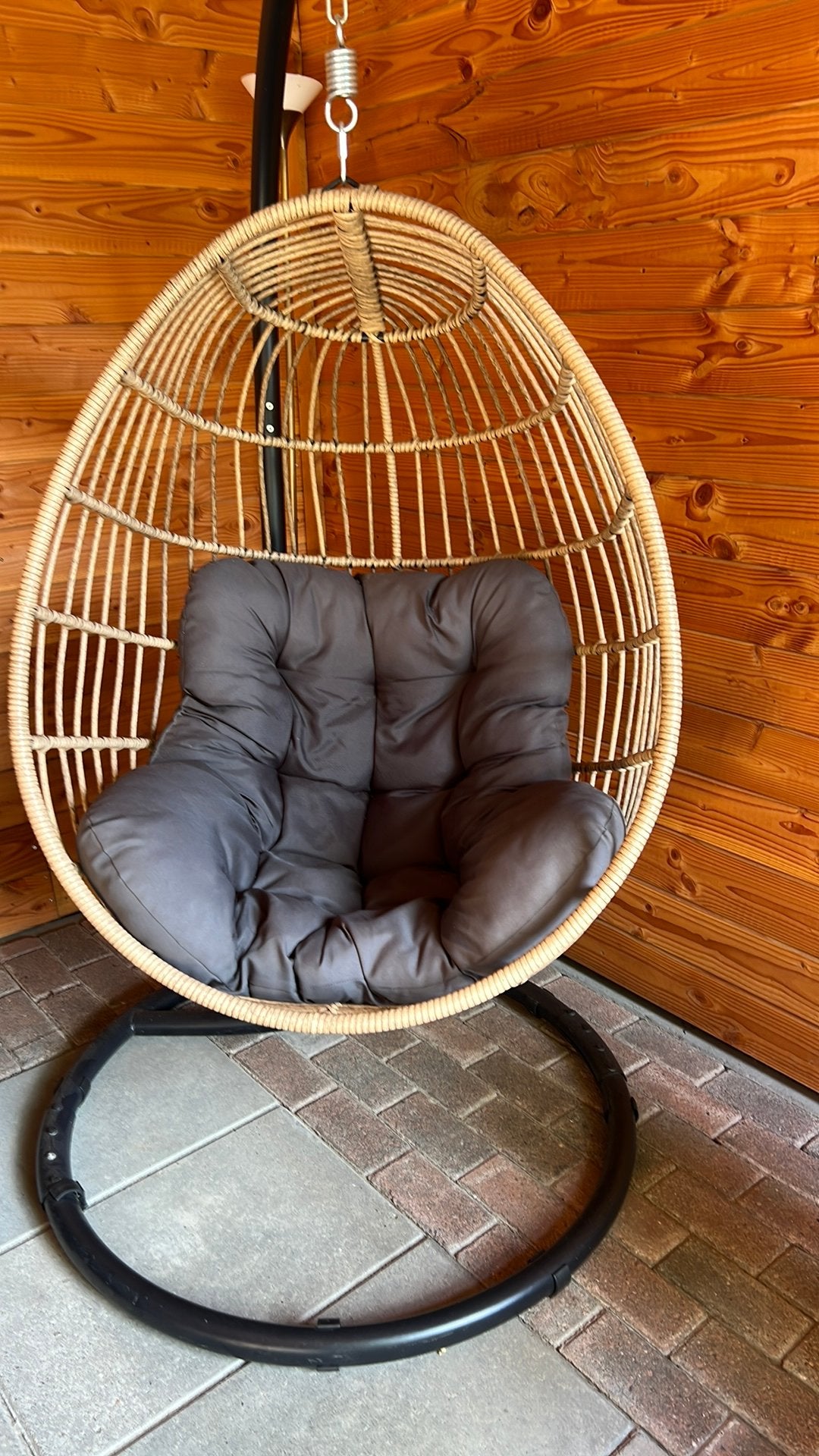 Hangstoel ei, Tuin en Terras, Ophalen, Zo goed als nieuw, Rotan