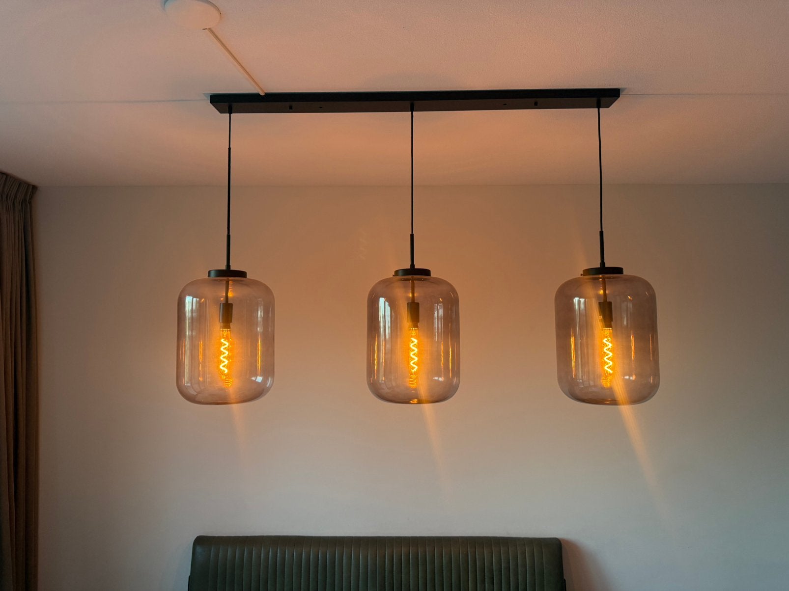 Hanglampen. Eet tafel lampen    Lampen glas hang groot 130cm, Ophalen, Modern Hotel Chique, E27 (groot), Glas