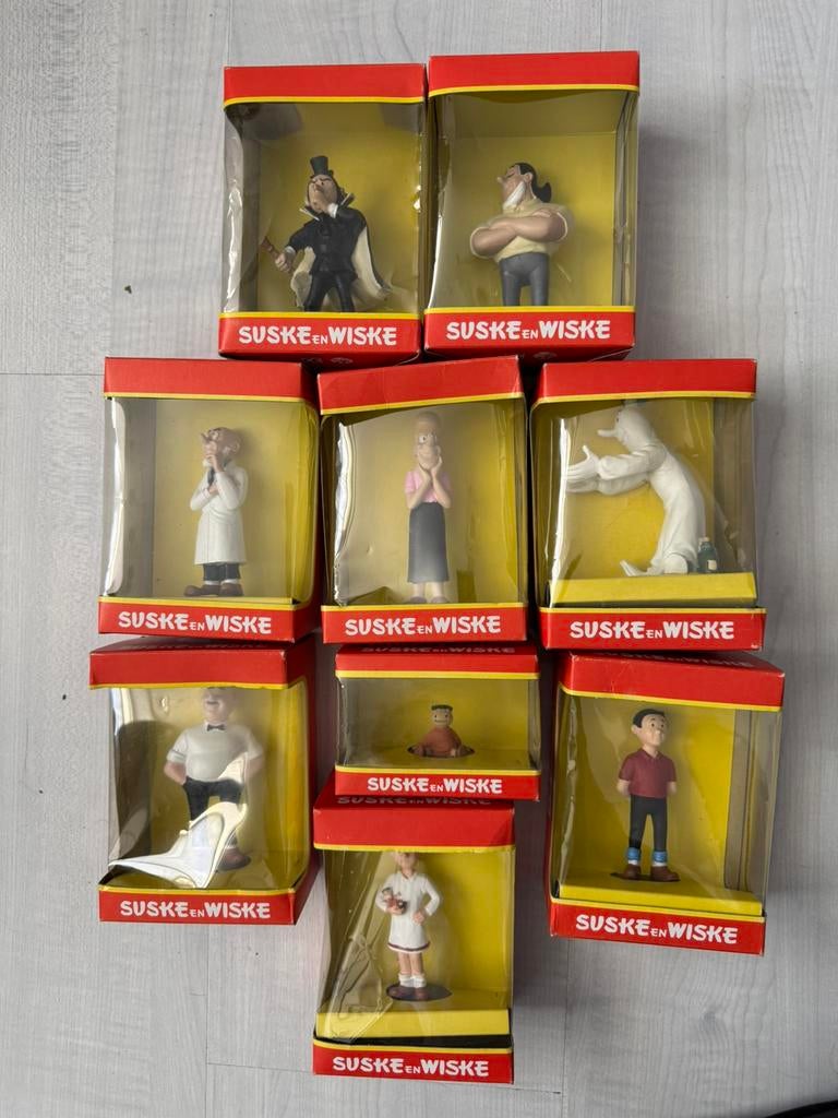 Suske en Wiske poppetjes set, Verzamelen, Stripfiguren, Ophalen of Verzenden, Suske en Wiske, Zo goed als nieuw, Beeldje of Figuurtje