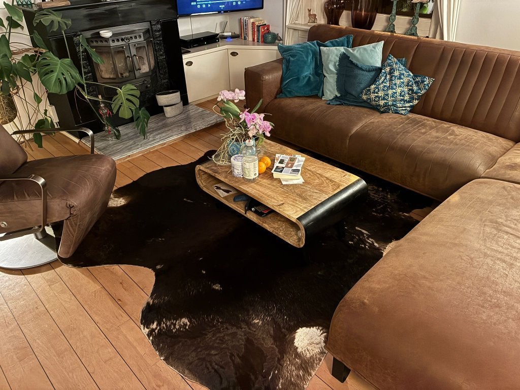 Grote koeienhuid - voor upcycling/knutselen, Ophalen, Gebruikt, 150 tot 200 cm, Bruin