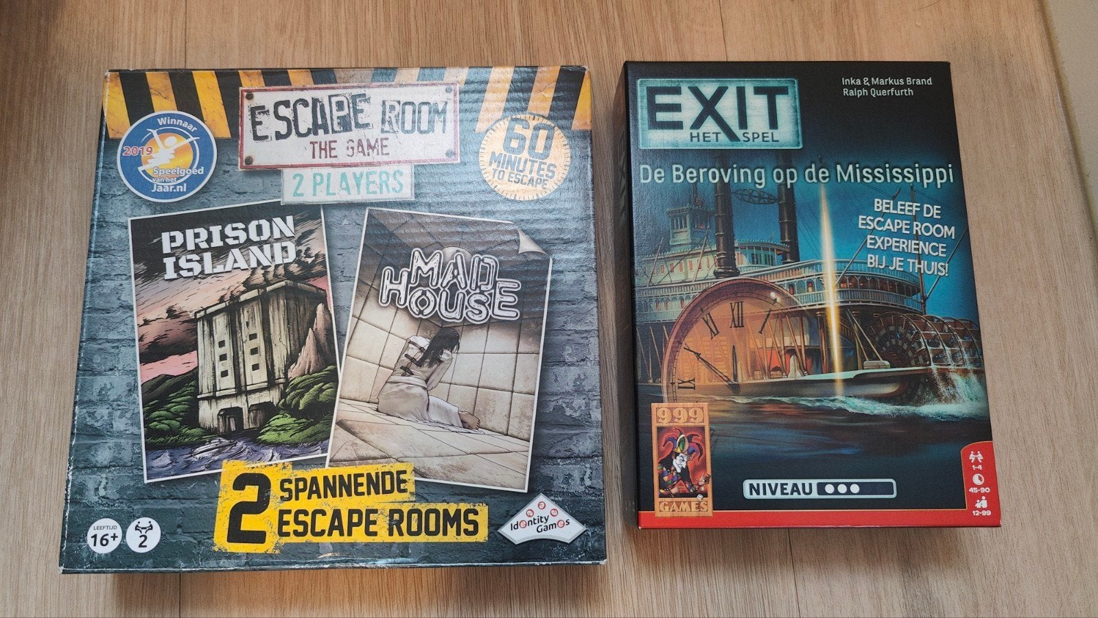 Escape Room The Game & EXIT: De Beroving op de Mississippi, Een of twee spelers, Ophalen of Verzenden, Gebruikt, Identity Games, KOSMOS