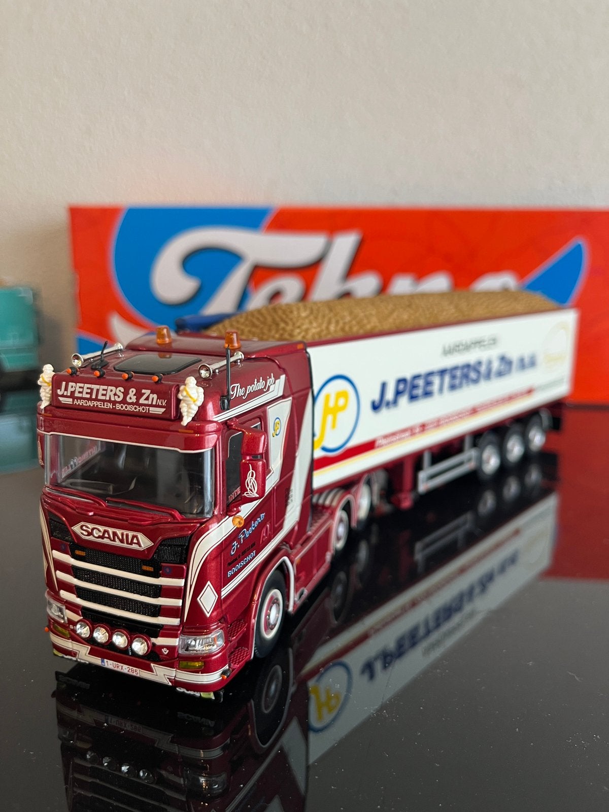 Tekno Scania NG V8 J. Peeters & Zn. 🇧🇪, Hobby en Vrije tijd, Modelauto's | 1:50, Ophalen of Verzenden, Nieuw, Bus of Vrachtwagen