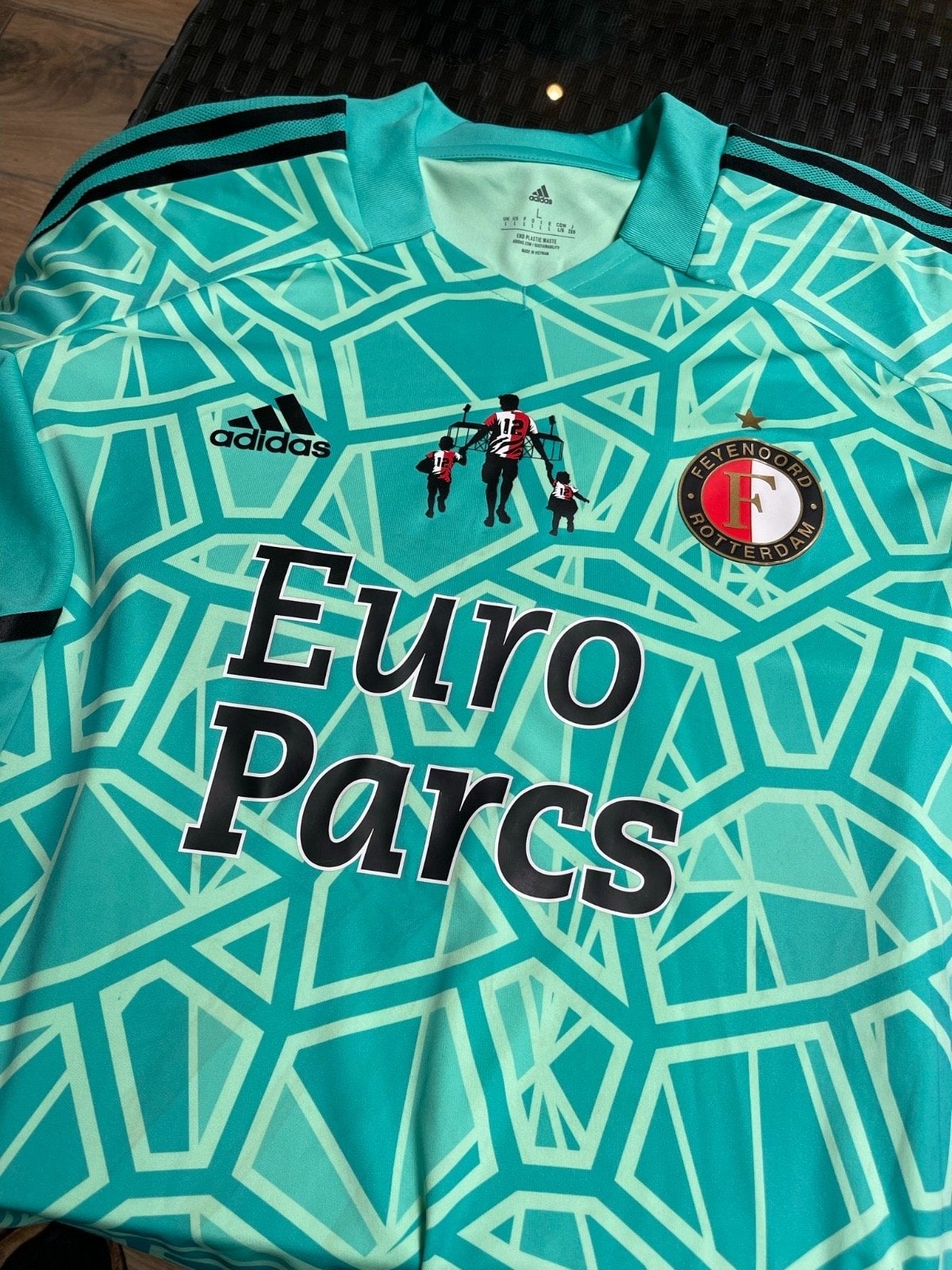 Feyenoord keepersshirt Justin Bijlow gesigneerd, Ophalen of Verzenden, Gebruikt, Feyenoord, Shirt