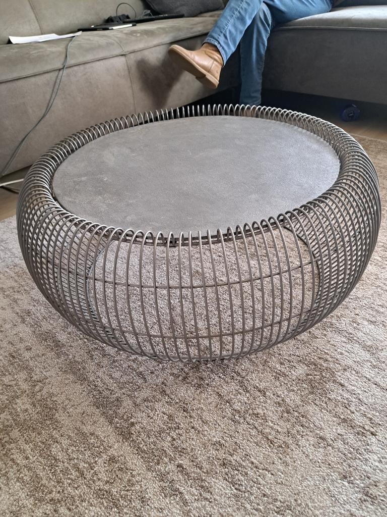 Salontafel 90 rond, Ophalen of Verzenden, Zo goed als nieuw, Rond, 75 tot 100 cm