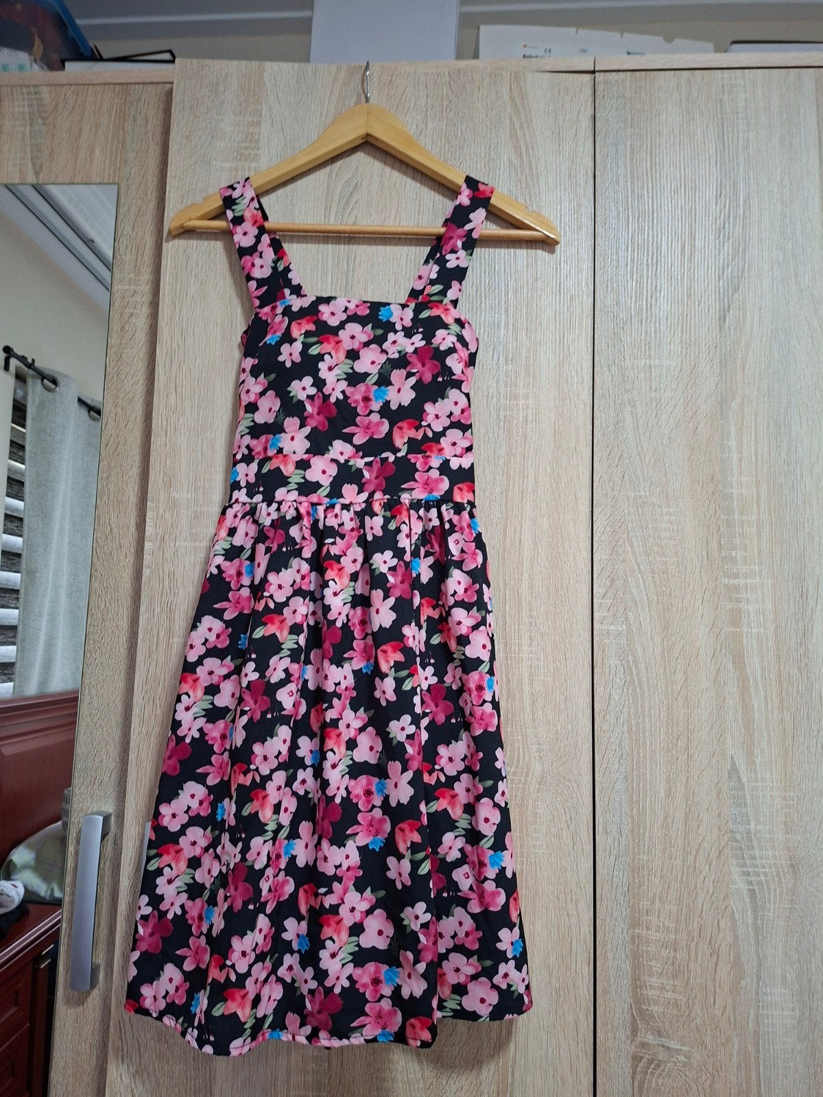 Zomerjurk met bloemenprint maat 36, Kleding | Dames, Meerkleurig, Ophalen of Verzenden, Zo goed als nieuw, Maat 36 (S)