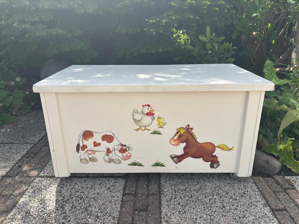 Houten speelgoedkist opbergkist, Ophalen of Verzenden, Gebruikt, Meubelstuk of Keukentje