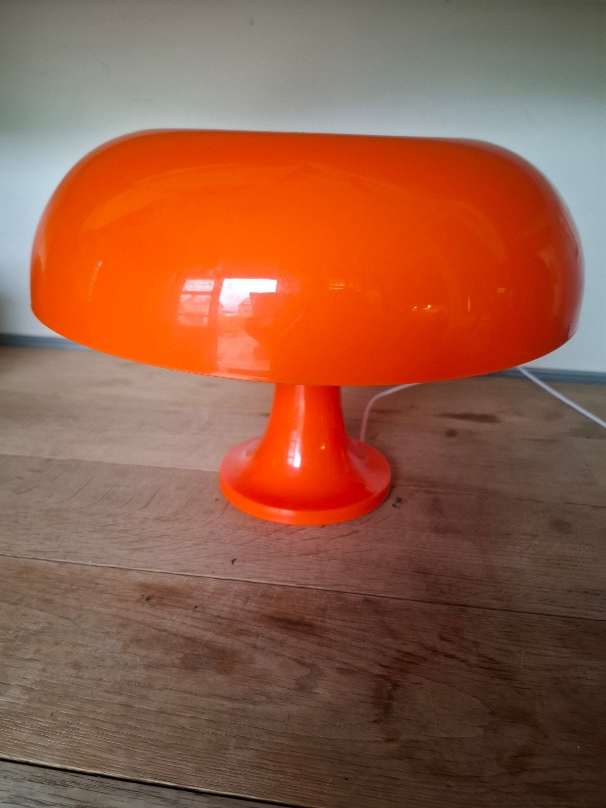 Oranje retro kunststof paddestoellamp/tafellamp, Oranje, Ophalen, Kunststof