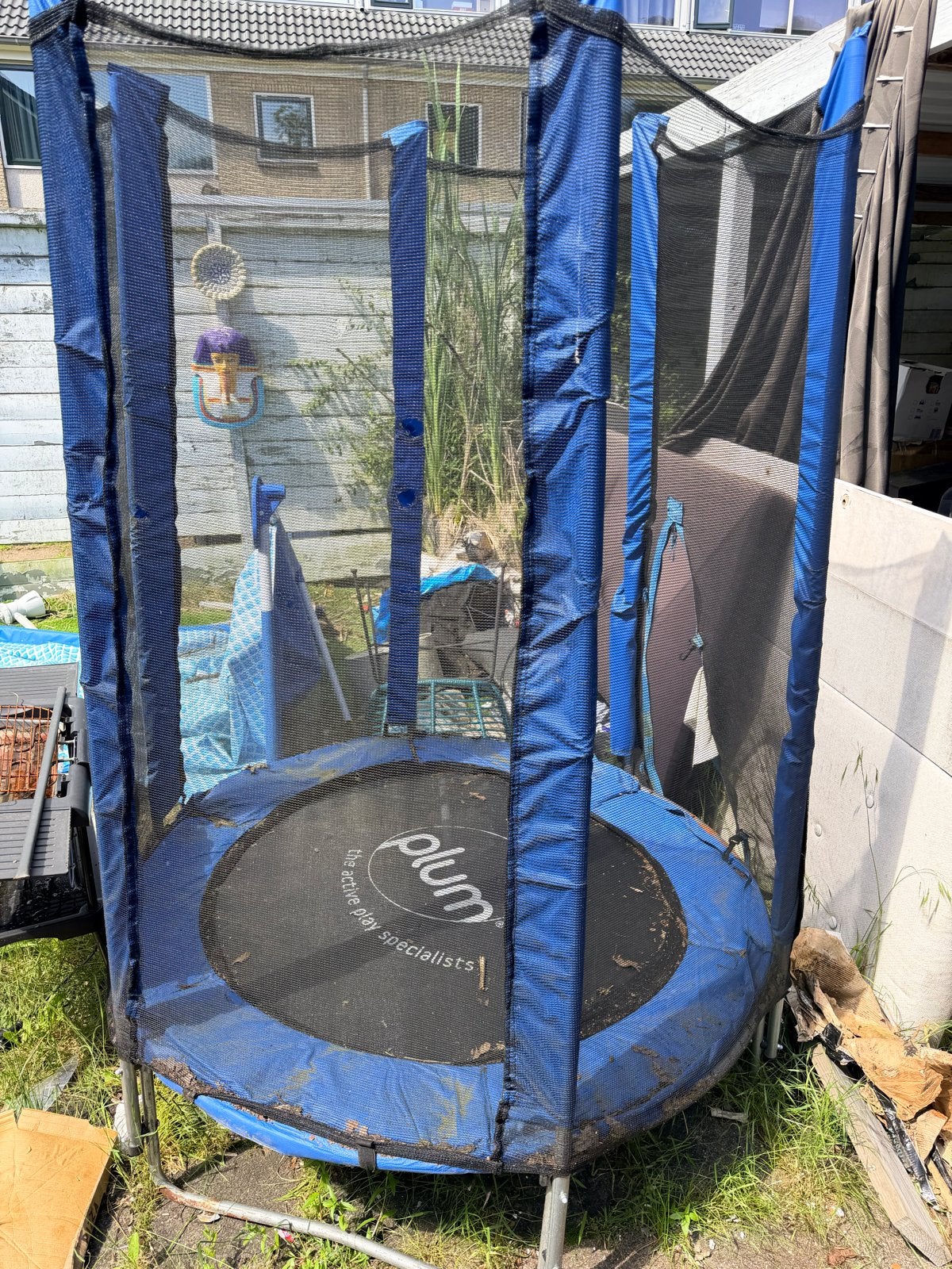 Plum Trampoline met Veiligheidsnet - Werkt goed, moet schoon, Kinderen en Baby's, Speelgoed | Buiten | Trampolines, Ophalen, Gebruikt
