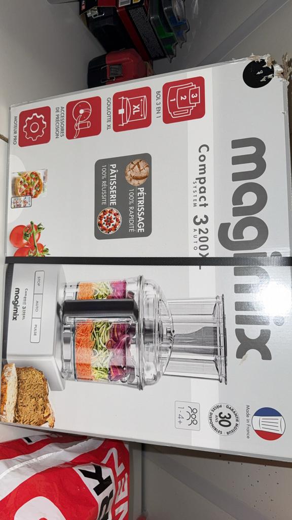 Magimix Compact 3200XL Keukenmachine - Nieuw in doos, Witgoed en Apparatuur, Keukenmixers, Ophalen, Nieuw, 3 snelheden of meer