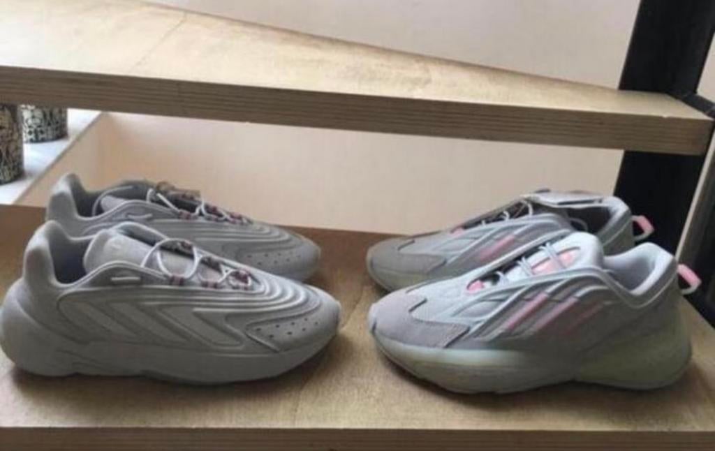 Nieuwe Adidas sneakers wit met roze details Adiprene Ozelia, Wit, Nieuw, Ophalen of Verzenden, Sneakers of Gympen